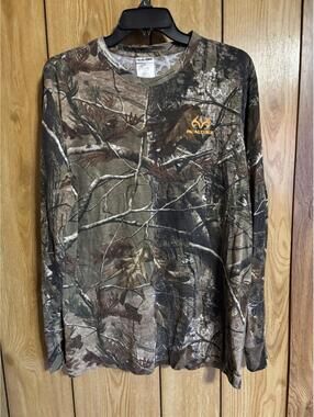 Realtree AP Camo Long Sleeve T-Shirt Men’s Large TS1140 Hunting